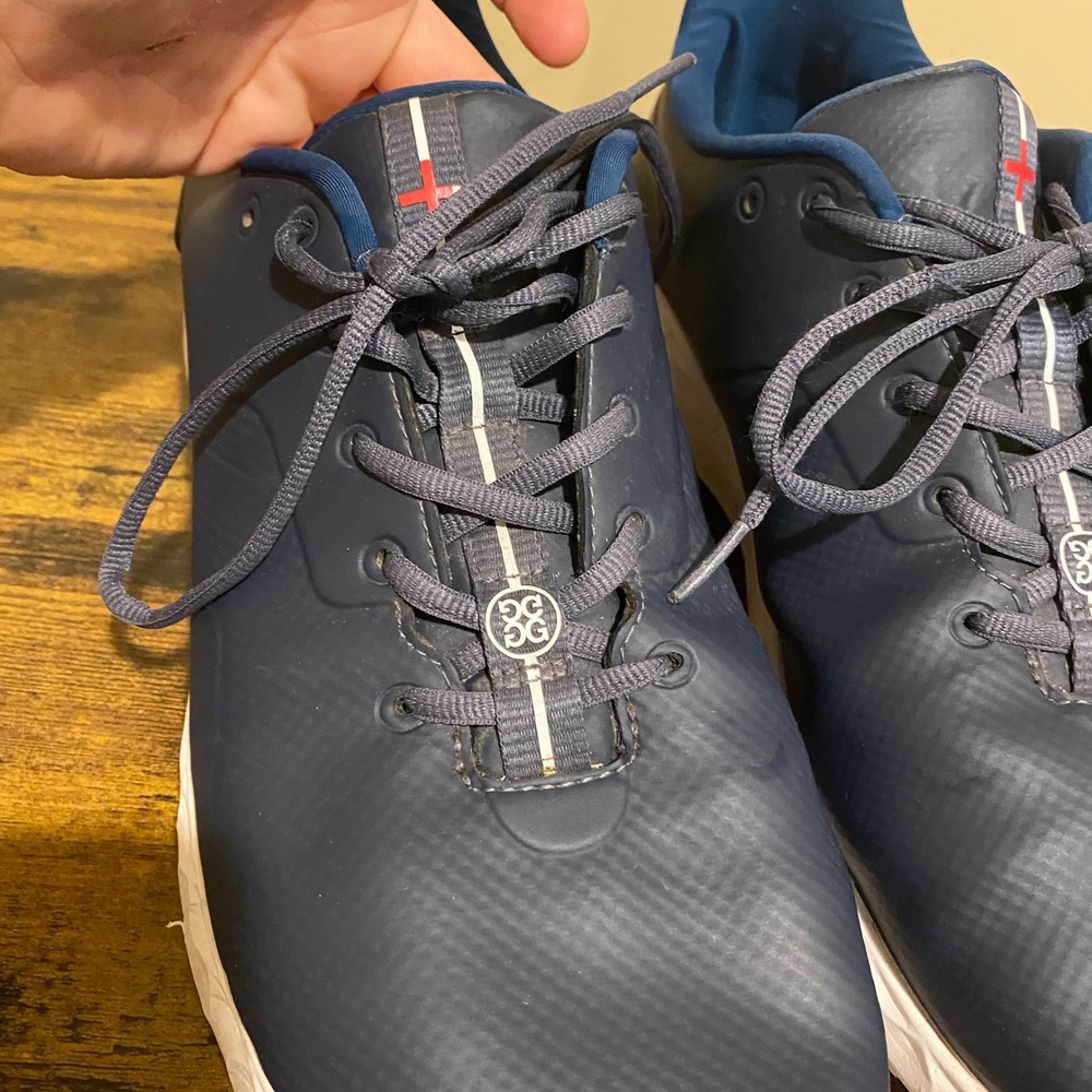 G/FORE MG4.1 Golf Shoes Mens Twilight Navy Blue Knit Spikeless Sneakers Size 13 - Picture 9 of 15